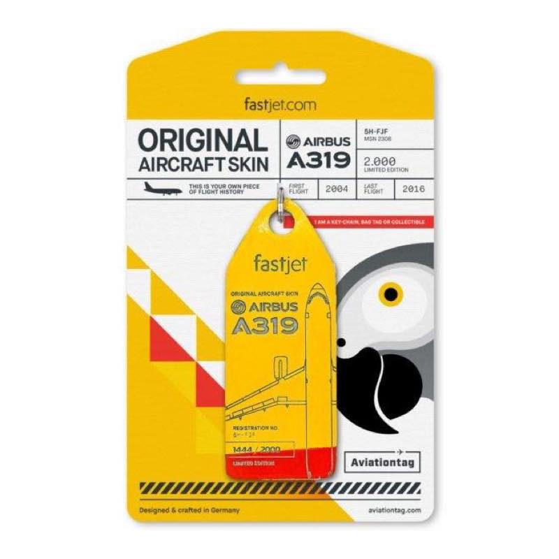 fastjet Airbus A319 フライトタグ