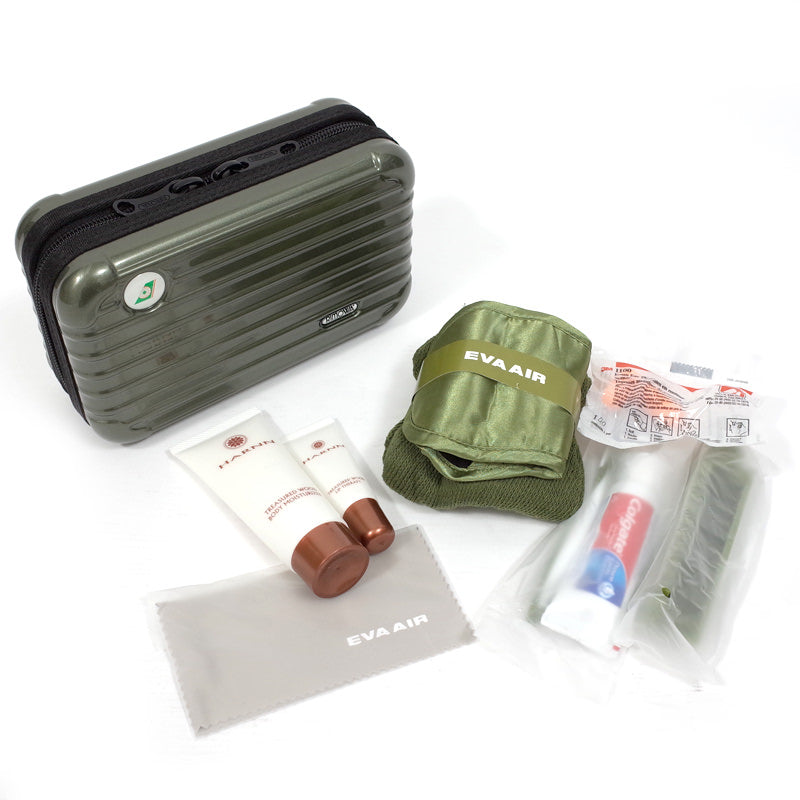 EVA航空限定 アメニティケース 在庫商品 ダークグリーン（中身有）
